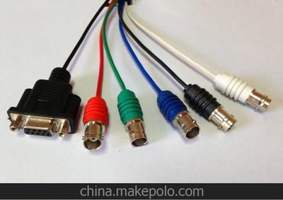 宝利通Polycom高清镜头控制转换线HDCI 60转5BNC+DB9 功能详解与应用图片大全